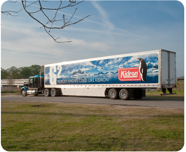 truck with refrigerated trailer